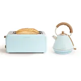 CREATE/PACK TOAST RETRO XL + KETTLE RETRO M/Toaster Pastellblau mit Wasserkocher Pastellblau/Wasserkocher 1L