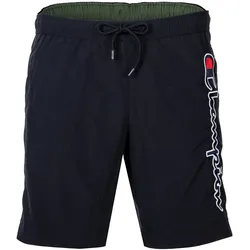 Champion Herren Badehose - BES Beachshorts, Polyamid, Logo, einfarbig Schwarz S