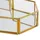 Beliani Dekotablett Herzform Glas transparent