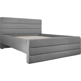 OTTO products Polsterbett »Merrit«, Quernaht im Kopf- und Fußteil, in 5 Breiten, auch in 220 cm Länge grau