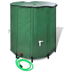 vidaXL Bewässerungssystem Wasserspeicher Regentonne Wassertank 500L klappbar grün