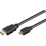 Wentronic HDMI-Kabel 74431 HDMI A Stecker > Mini C Stecker 3 m Schwarz