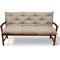 Beautissu Bankauflage 100 x 50 x 10 cm beige 1 St.