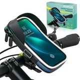 MUMUQ Handyhalterung Fahrrad IPX5 Wasserdicht Handytasche Fahrrad mit HD TPU Touchscreen für Smartphone 4,7-7 Zoll, Fahrradtasche Rahmen und Regenschutz Lenkertasche Zubehör Ebike, MTB, Rennrad
