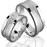 Trauringe123 Trauring Hochzeitsringe Verlobungsringe Trauringe Eheringe Partnerringe aus 925er Silber ohne und mit Stein, J90 69