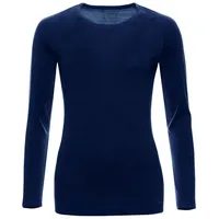 Kaipara - Merino Sportswear Unterhemd Merino Damen-Unterhemd Langarm Raglan Slimfit 200g warm (1-St) aus reiner Merinowolle Made in Germany blau L