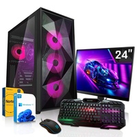SYSTEMTREFF Gaming Komplett PC - Core i5 12600KF - AMD RX 6750 XT 12GB - 32GB DDR4 - 1TB M.2 SSD (NVMe) MSI Spatium + - 24 Zoll TFT - Desktop