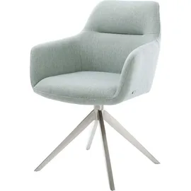 DeLife Drehstuhl Pejo-Flex Stripes Mint Kreuzgestell breit Edelstahl 360° drehbar Wippfunktion
