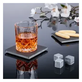 Relaxdays Schiefer Untersetzer, 10er Set, eckige Getränkeuntersetzer, H x B: 10x10 cm, Schieferplatte Gläser, anthrazit