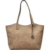 Rieker Damen Shopper geräumige Handtasche H1369, Farbe:Beige - Beige