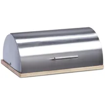 Zeller Rollbrotkasten Edelstahl/Gummibaum