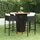 vidaXL Gartenbar Set 5-tlg. Schwarz