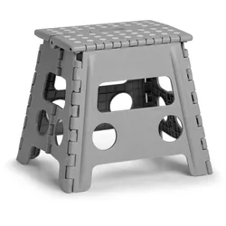 Klappstuhl ZELLER PRESENT, grau, Kunststoff, Stühle, Kunststoff, klappbar, Sitzhöhe 32 cm