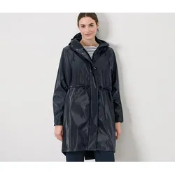 Tchibo - Regenmantel mit Glanz-Effekt - Damen - Gr. 44 - dunkelblau