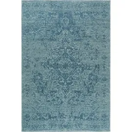 benuta Pop Flachgewebeteppich, Blau, Textil, Patchwork, Rechteckig, 115x180 cm Oeko-Tex® Standard 100, für Fußbodenheizung geeignet, Teppiche - Böden, Teppiche, Flachgewebe-Teppiche