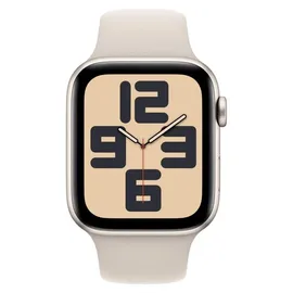 Apple Watch SE 2023 GPS 44 mm Aluminiumgehäuse polarstern, Sportarmband polarstern M/L