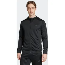 adidas TRAIN ESSENTIALS SEASONALS Kapuzenjacke Herren, in black, Größe XL, schwarz,