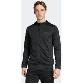 adidas TRAIN ESSENTIALS SEASONALS Kapuzenjacke Herren, in black, Größe XL, schwarz,
