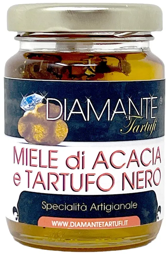 DIAMANTE TARTUFI Akazienhonig mit Schwarzem Trüffel, Gourmet Qualität