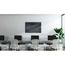 ALLboards Glasbild DARK STONE, 90×60 cm + Zubehörset