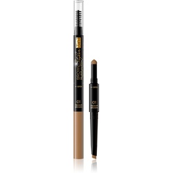 Eveline Cosmetics Brow Styler Präzisionsaugenbrauenstift 3in1 Farbton 01 Medium Brown 1,2 g