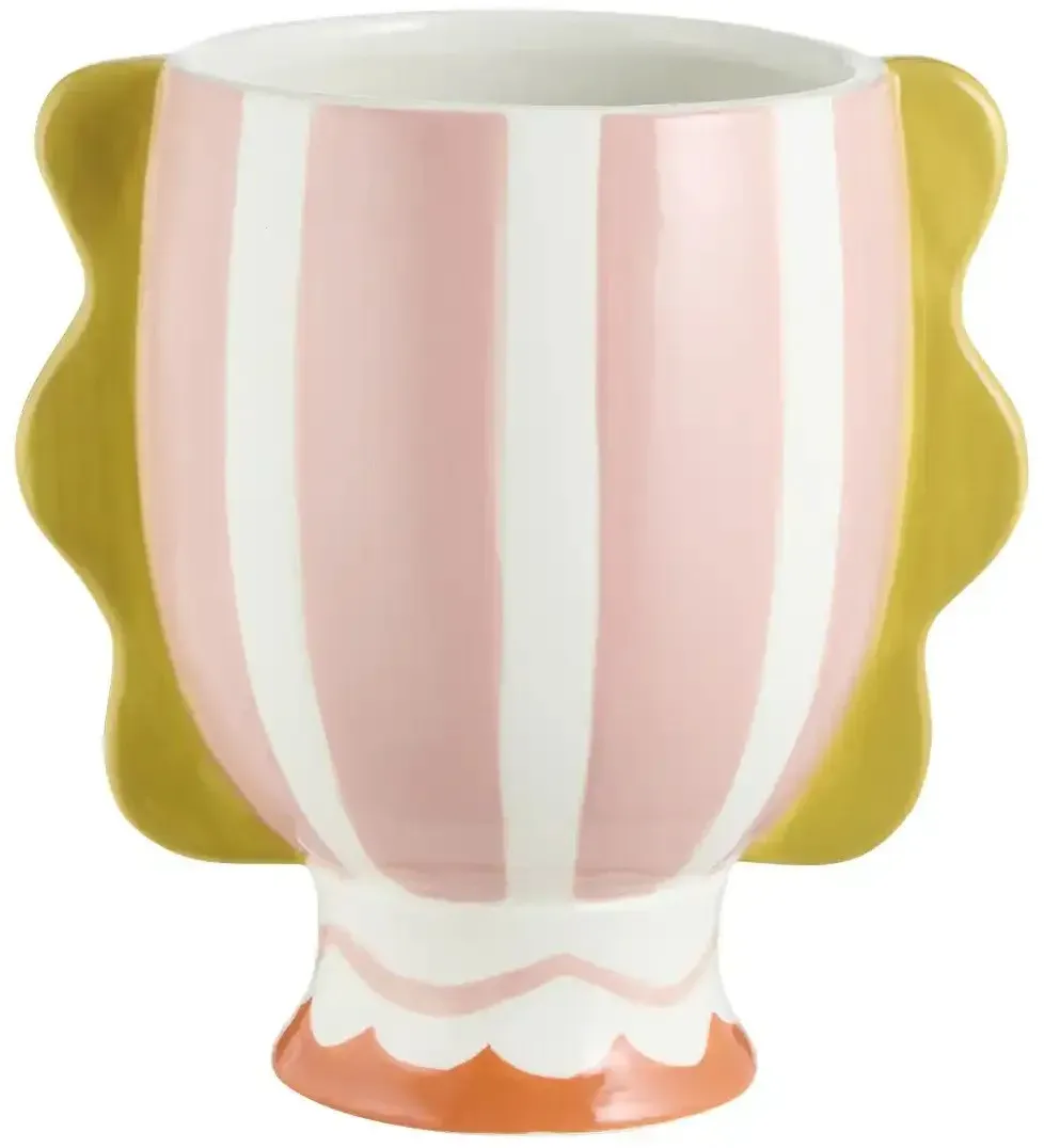 Vase   , rosa/pink , Dolomite , Maße (cm): B: 19 H: 19,5 T: 15.0