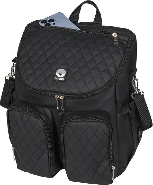 DOOKY Windelrucksack 2-in-1 Schwarz