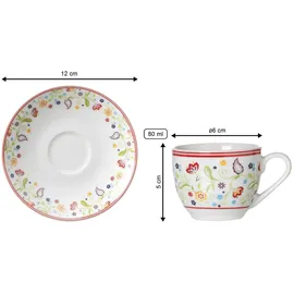 Ritzenhoff & Breker Espressotasse mit Untertasse 0,08 l Mehrfarbig 6 St.
