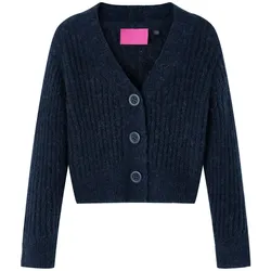 Kinder-Strickjacke Marineblau 140