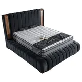 Villa Möbel Boxspringbett 90 x 190 cm Grau