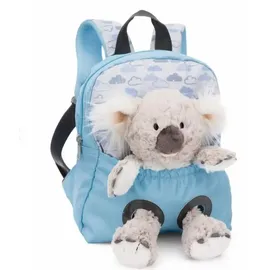 NICI Rucksack mit Plüschtier Hase grün 21x26cm - - Jungen - Weicher Rückenbereich & verstellbare Gurte - 49849