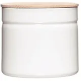 RIESS Riess, Vorratsdose mit Holzdeckel 13 Emaille PURE WHITE, KITCHEN-MANAGEMENT, Truehomeware,