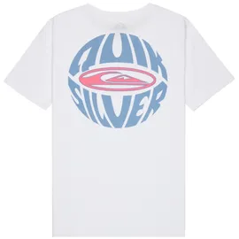 QUIKSILVER Quik Globe Jungen, T-Shirt weiß blau rosa - 10,