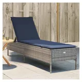 vidaXL Sonnenliege 200 x 55 x 97 cm Grau