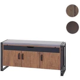 MCW Schuhkommode 53 x 110 x 30 cm 3D-Struktur Metall / Braun