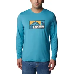 Long Sleeve Sport T-Shirt Tech Trail Long Sleeve Graphic Herren - blau BLAU L