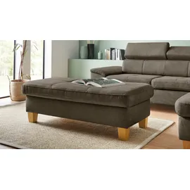 exxpo - sofa fashion Hocker Enya Bankhocker mit Staufach unter der Sitzfläche 136 x 45 x 70 cm Grau