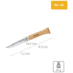 Opinel Taschenmesser Messer Carbon & INOX Stahl No 02, Bis No 12 Taschenmesser Klappmesser weiß 16,5 cm