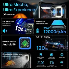 lagenio Rhino 1 Pro 8 GB RAM 256 GB Schwarz
