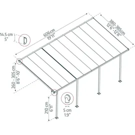 CANOPIA Feria 387 x 606 cm weiß