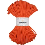 Geflochtene Baumwollkordel 3mm 100m, 46 Farben, Häkelkordel, Makramee Kordel, Makramee Garn, Premium Garn, Makramee Seil, Sznurkomania (Orange)