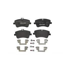 BREMBO Bremsbelagsatz, Scheibenbremse BREMSBELÄGE, RICHTUNGSGEBUNDEN vorne rechts links mit Zubehör für MERCEDES-BENZ A0034206020 0054209620 A00542096