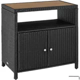 Tectake Geräteschrank Monscia 0,90 x 0,56 m Schwarz