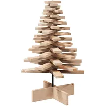 vidaXL Weihnachtsbaum Holz zum Schmücken beige 80 cm