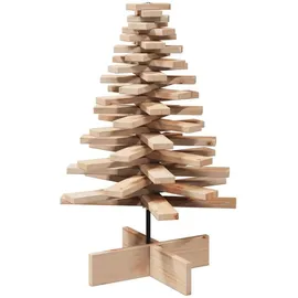 vidaXL Weihnachtsbaum Holz zum Schmücken beige 80 cm