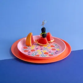 Koziol Frühstücksteller Ø 20,5 cm pink/mehrfarbig