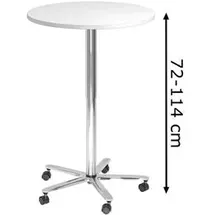 Hammerbacher VST08 Stehtisch höhenverstellbar weiß 80,0 x 80,0 x 72,0 - 114,0 cm