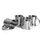 Echtwerk Becherset, Silber, 1000 ml 11.4x11.3x16.2 cm, Essen , Trinken, Gläser, Cocktailgläser