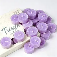 Unparfümierte Teelichter für Ostern, 5 Stunden, violette Perlen-Teelichter, Großpackung für Frühling, rauchfreie Mini-Teelichter, Votivkerzen für Hochzeit, Valentinstag, Babyparty, Weihnachten, 12