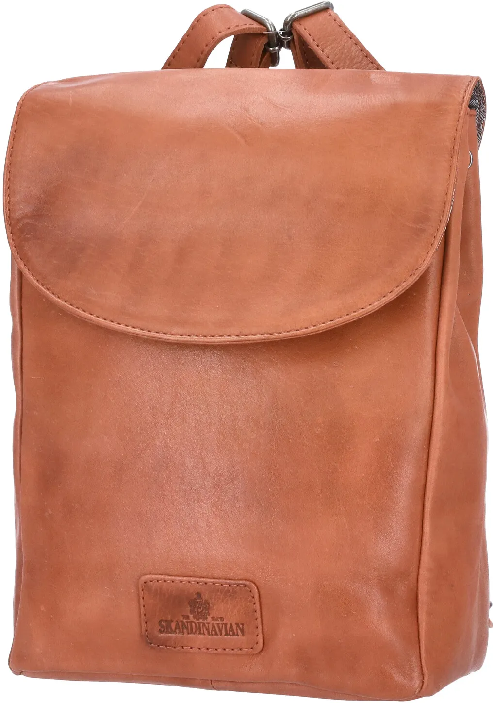 The Skandinavian Brand Damen Leder Rucksack Cognac